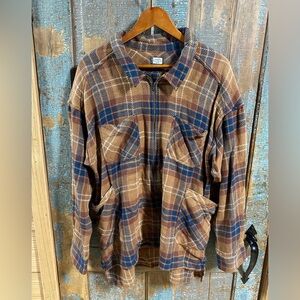 Women’s Kavu Liko Long Sleeve Flannel Half Zip XXL